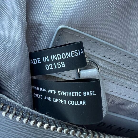 DKNY Silver Top Handle Backpack Handbag - Picture 7 of 12